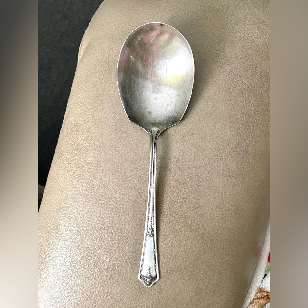 *VINTAGE* 1924 R.C.C.O. Bouquet Vendome Pattern - Silver Plate Serving Spoon